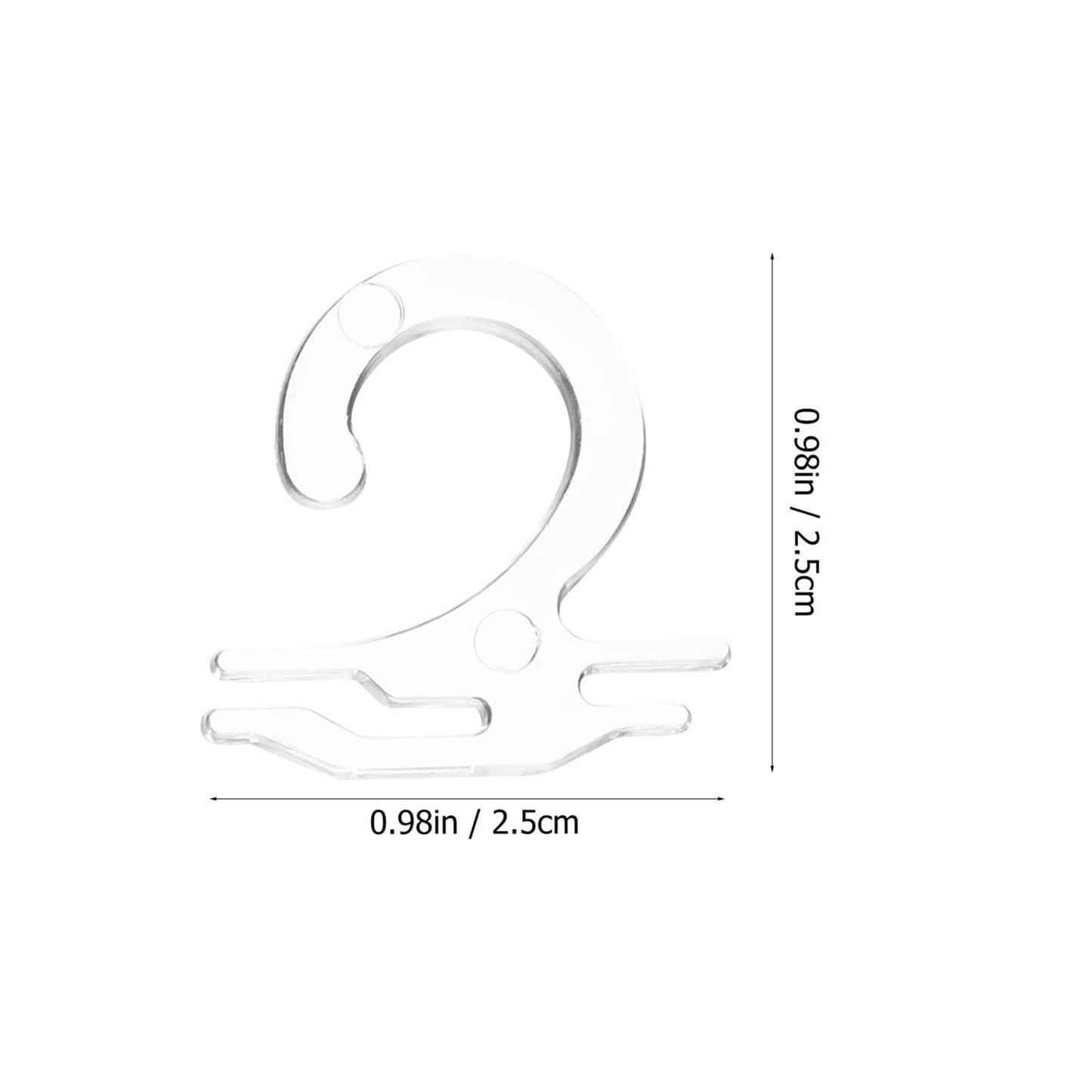 MAGICLULU Transparent Sock Display Hooks 0.98 Inch Clear Plastic Retail Hangers for Socks and Small Item Hanging Lightweight Packaging Hooks for Home and Store Use Pack of 300