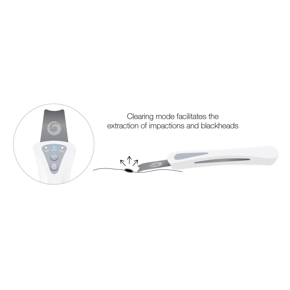 Bio-Therapeutic bt-Micro Fusion Ultrasonic Skin Exfoliation Tool – Professional Deep Cleansing, Blackhead Extraction, Smooth & Clear Skin, 3 Modes, Stainless Steel Applicator, Rechargeable