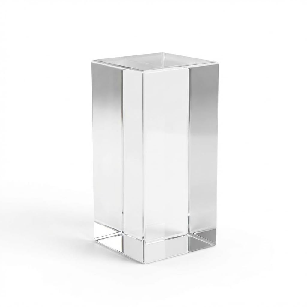 homingyo Acrylic Jewelry Display Block,Ring Stand with Polished Edges, 2x2x4 Inches, Rectangular (clear)