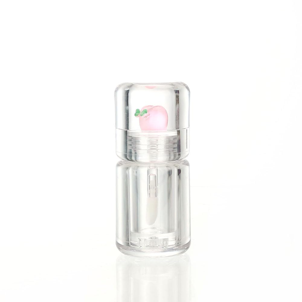 COSIDEA 10pcs 3.5ml 0.12oz Empty Chunky lip gloss tubes with clear wand for lip color Cute Fruit lipgloss tube container