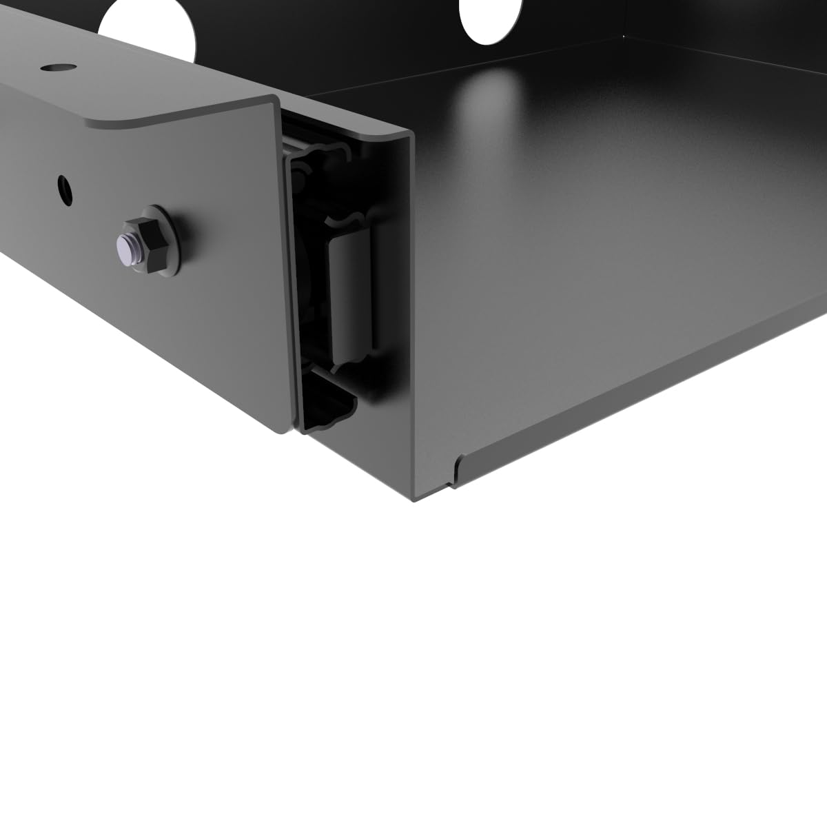 Mofangtech 13 inch Under Desk Slide Out Storage Shelf, Sliding Under Desk Tray Drawer for Standing Desks, Workstations, Cabinet or Gaming