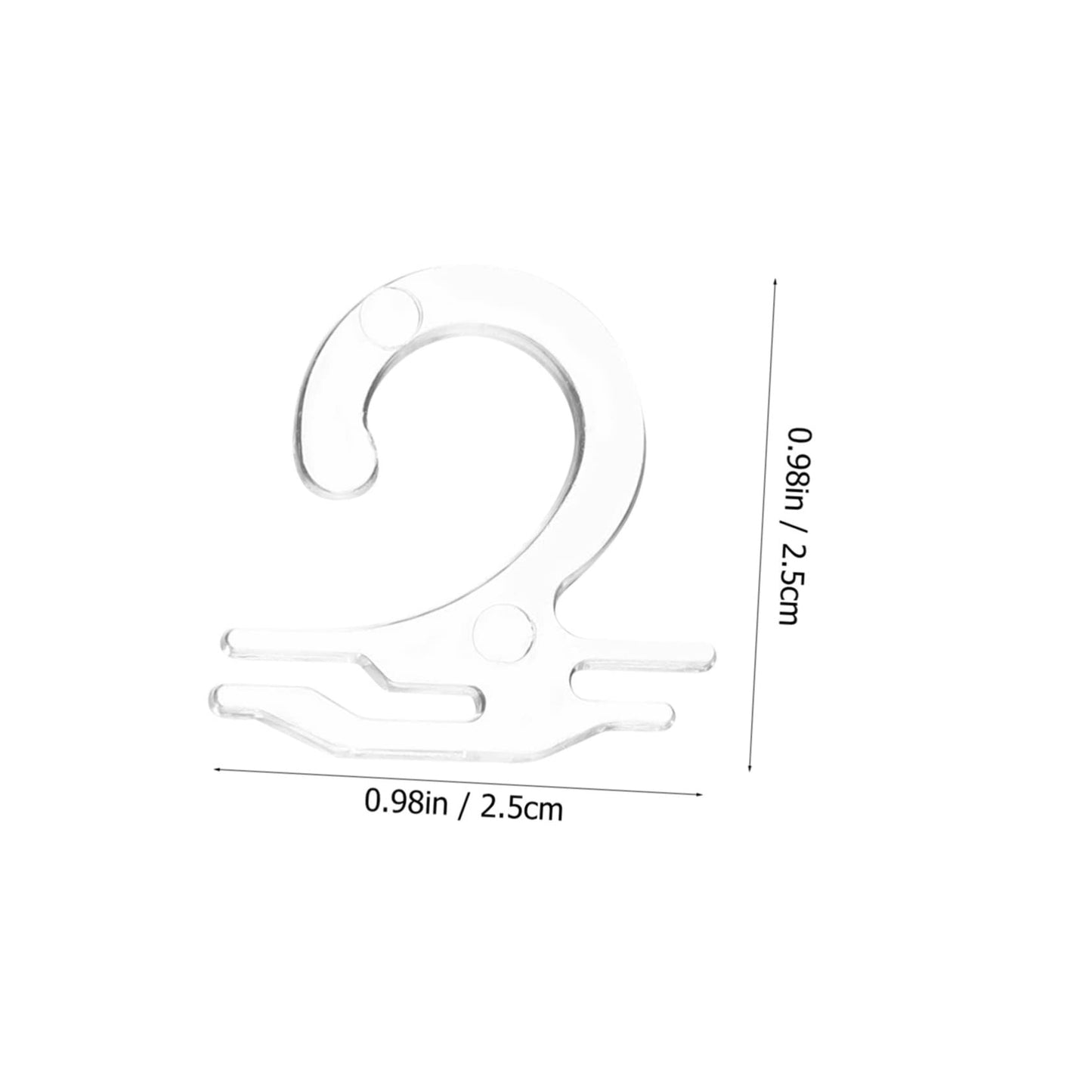 MAGICLULU Transparent Sock Display Hooks 0.98 Inch Clear Plastic Retail Hangers for Socks and Small Item Hanging Lightweight Packaging Hooks for Home and Store Use Pack of 300