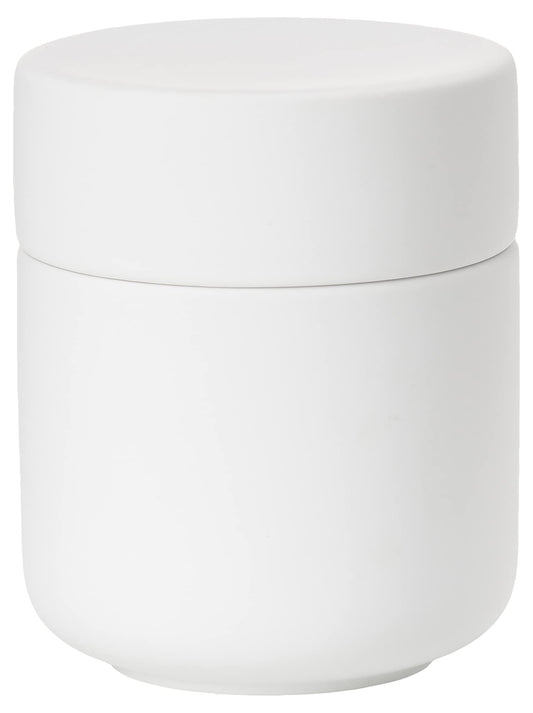Zone Denmark Ume Taupe Cosmetic Jar - Elegant and Functional Storage Solution for Your Beauty Essentials, Infusing Scandinavian Design into Your Vanity Space (White)