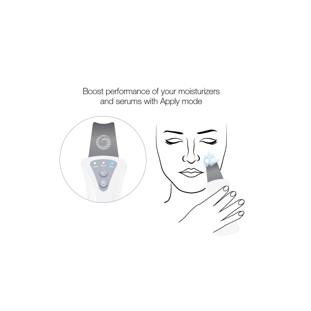 Bio-Therapeutic bt-Micro Fusion Ultrasonic Skin Exfoliation Tool – Professional Deep Cleansing, Blackhead Extraction, Smooth & Clear Skin, 3 Modes, Stainless Steel Applicator, Rechargeable