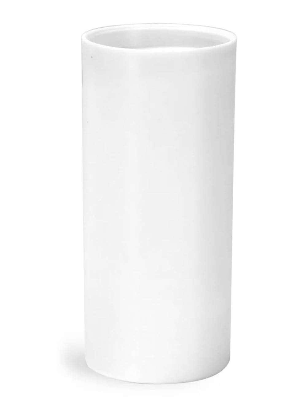 SKS Bottle & Packaging Airless Pump Bottles - 30 ml White Matte Polypropylene Empty Plastic Bottles with Metal-Free Dispensing for Makeup Containers, Face Creams, and Body Care - 24/Bag