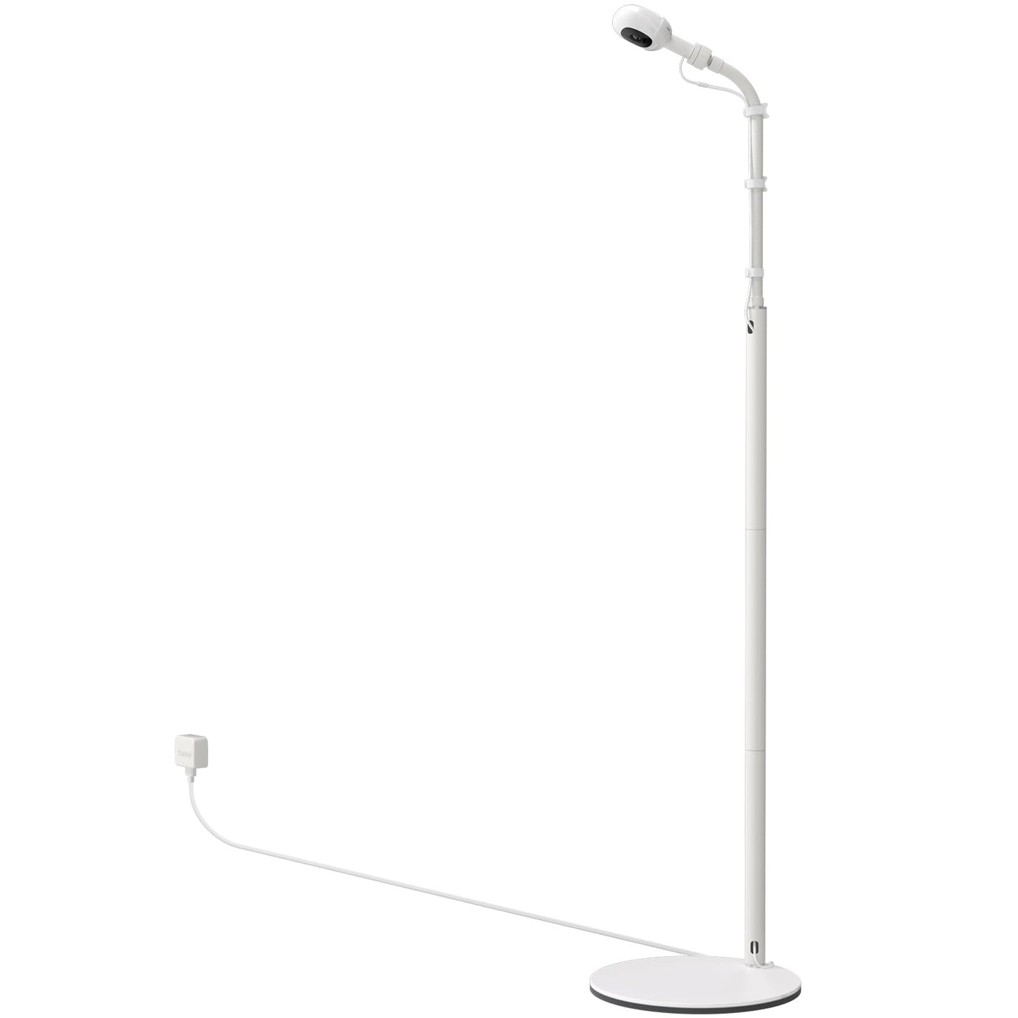 tihii Floor Stand for Nanit Pro Baby Monitor, Gooseneck Swivel Holder Mount with Adjustable Height, Stable Base & Temperature & Humidity Display – No Tools or Wall Damage (Camera Not Included)