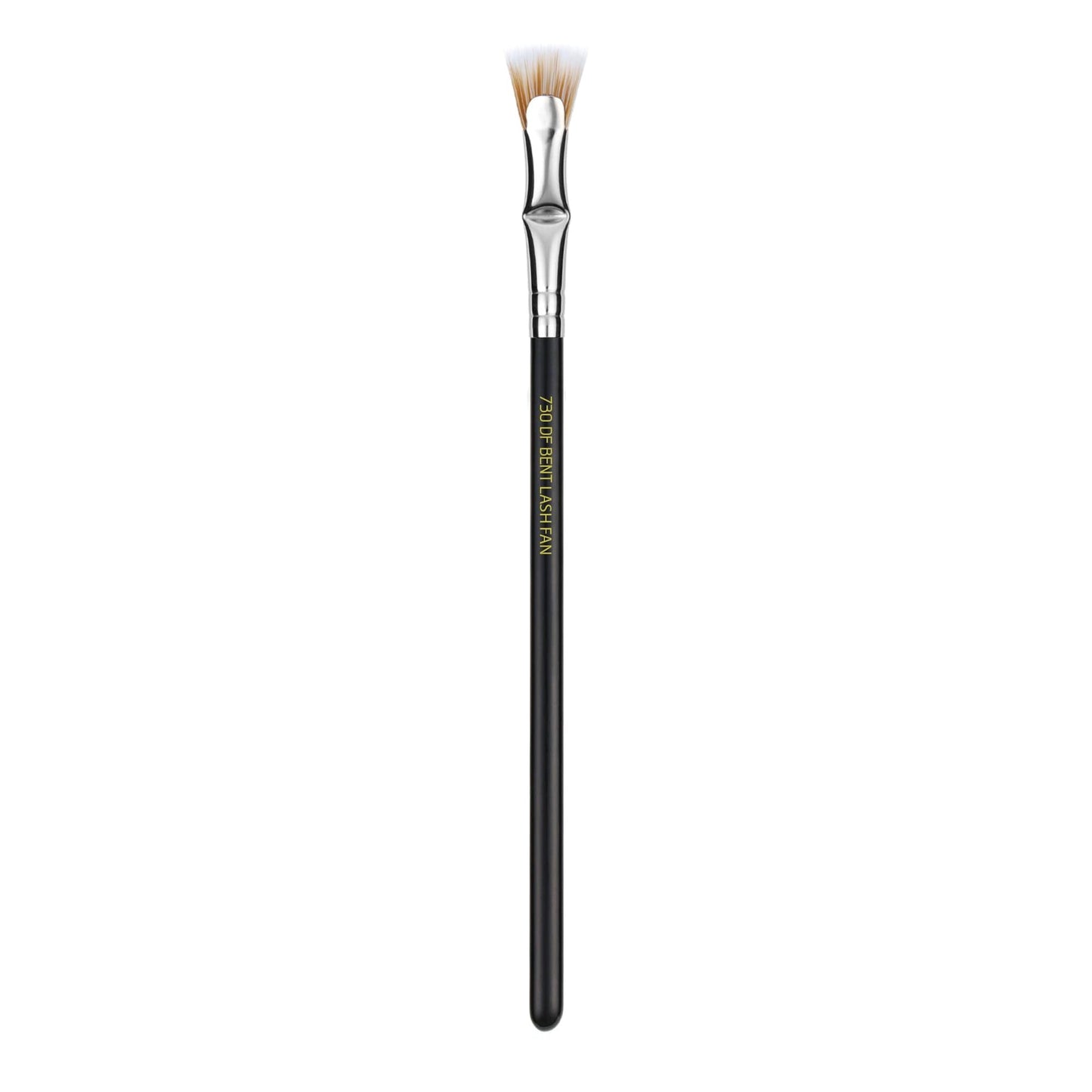 Bdellium Tools Professional Makeup Brush - Maestro Series 730 Bent Mascara Fan - With Soft Synthetic Fibers, For Applying Mascara (Black, 1pc)