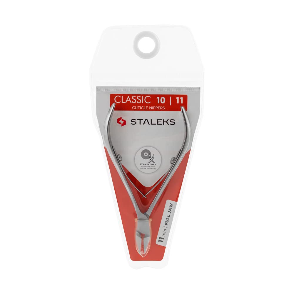 Staleks CLASSIC 10 Cuticle Nippers – 11 mm Blades – Stainless Steel – Comfortable Grip – For Home Manicure and Pedicure