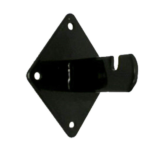 Dazzling Displays 12-Pack of Black Gridwall Panel Mount Brackets - Essential for Gridwall Panel, Slatgrid Panel or Trellis Mounting Brackets