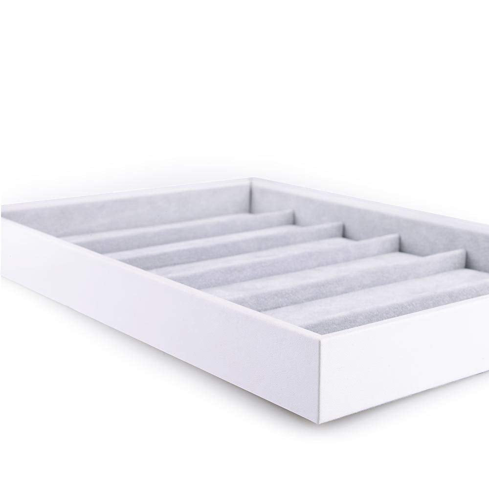Oirlv Velvet Stackable Jewelry Tray Necklace Pendant Organizer Display Showcase Jewelry Storage trays