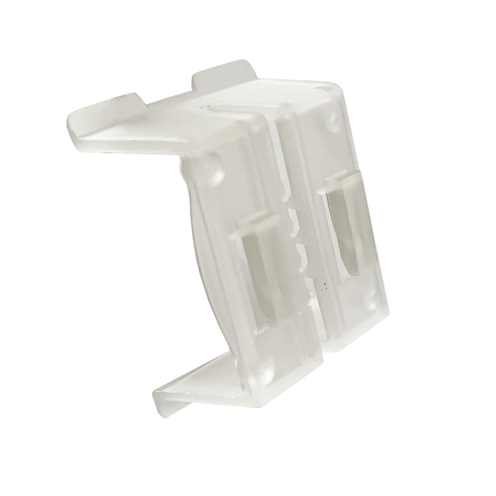 Double-Channel Retail Sign Holder for Gondola Shelves Holds Signs Up to 1/16” Thick in Both Flag and Flush Position, Shelf Talker & Aisle Violator Gripper, 1”W x 1.25”H x ½”D, 100 Pack