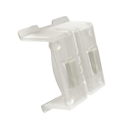 Double-Channel Retail Sign Holder for Gondola Shelves Holds Signs Up to 1/16” Thick in Both Flag and Flush Position, Shelf Talker & Aisle Violator Gripper, 1”W x 1.25”H x ½”D, 100 Pack