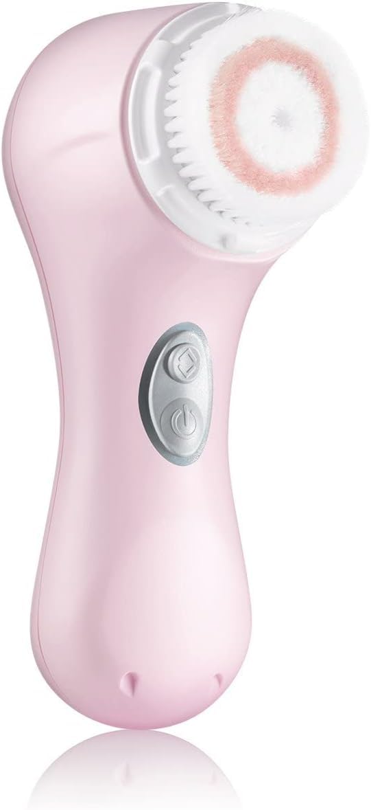 Mia 2 Electric Face Cleansing Brush with 2 Brush Heads, Sonic Facial Brush for Deep Cleaning & Exfoliation, Waterproof Rechargeable (Pink)