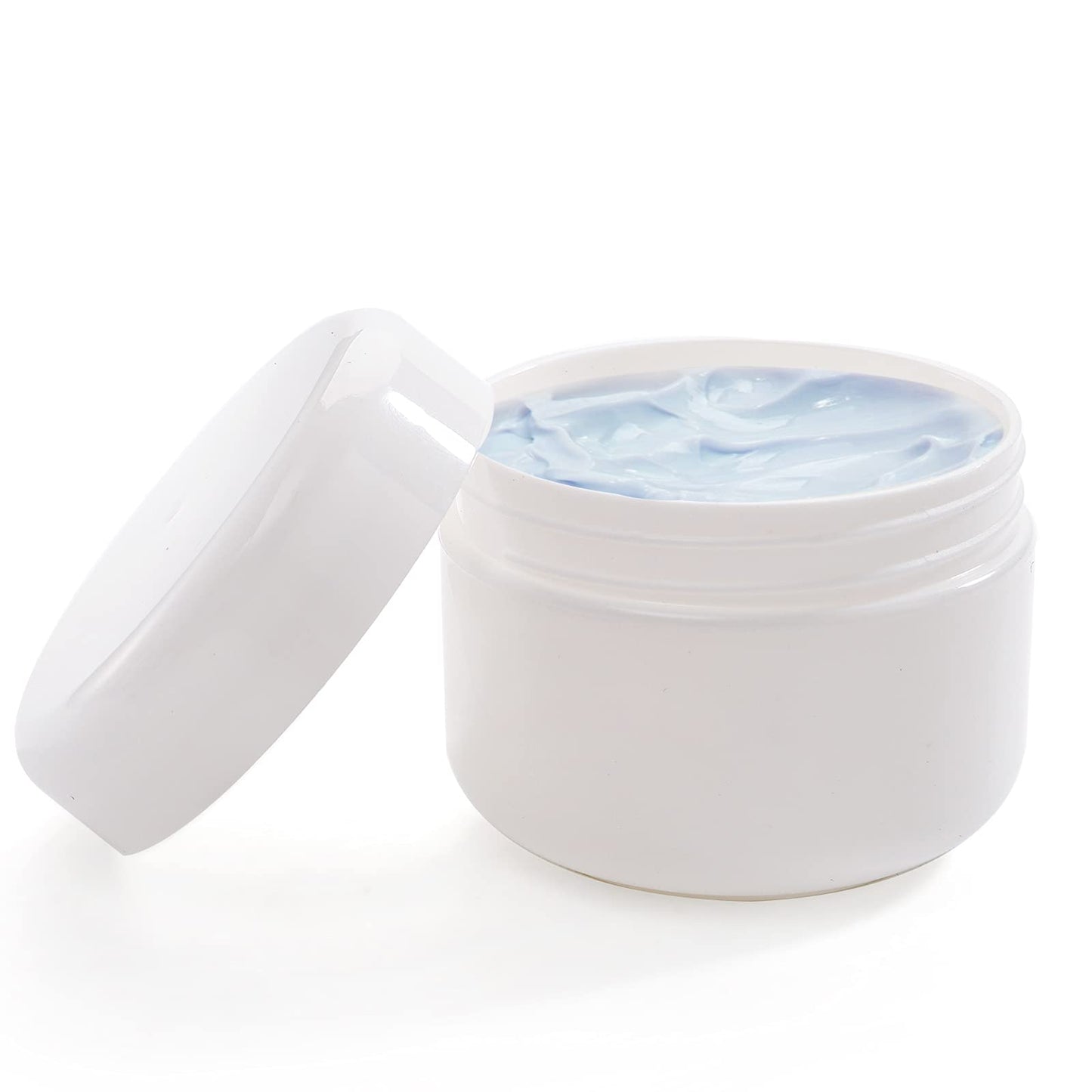 Bekith 40 Pack White 50G/50ML (1.7 oz) Cosmetic Jars, with Liners and Dome Lids, for Cosmetic Samples, Cream, Lotion