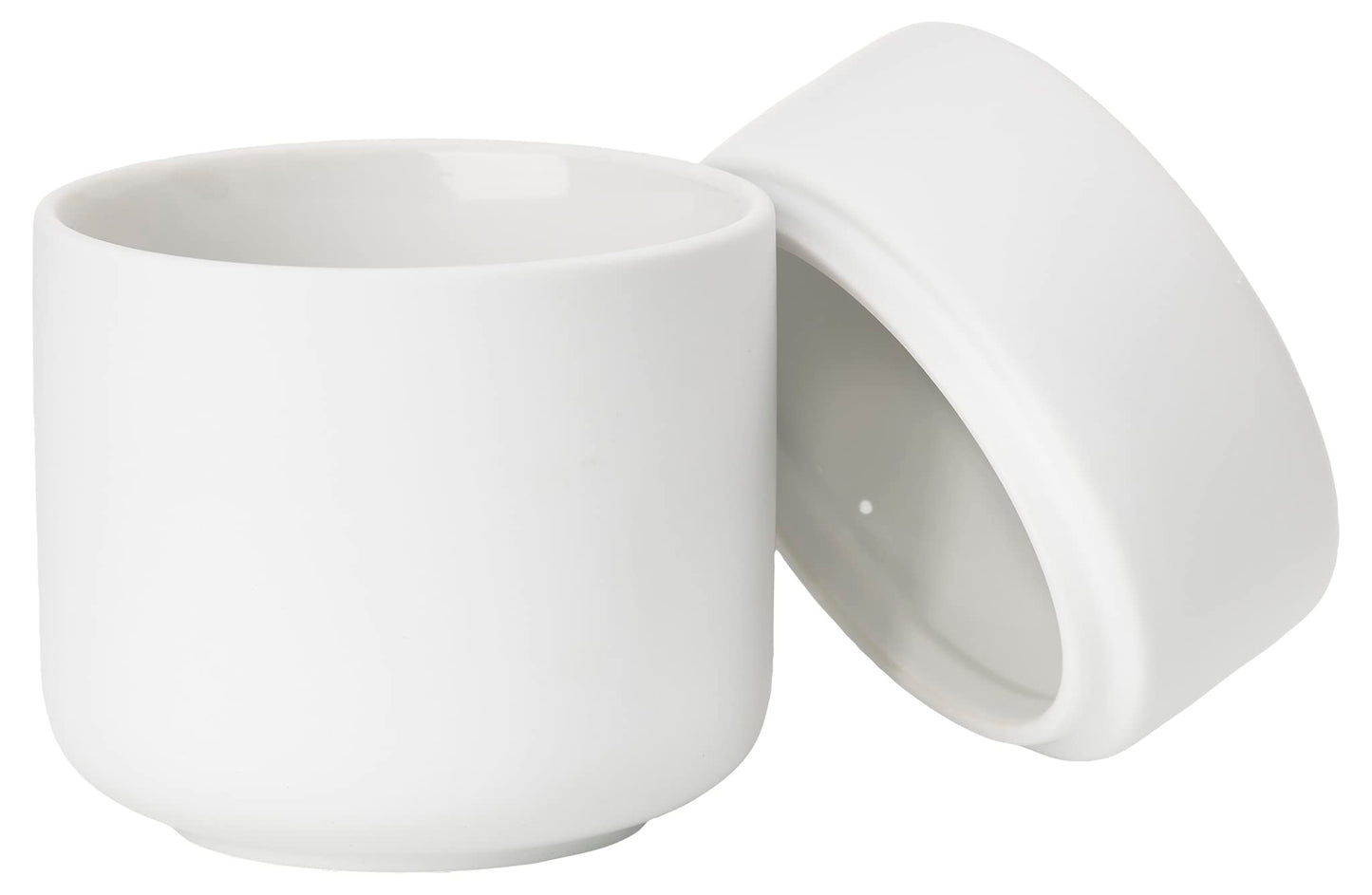 Zone Denmark Ume Taupe Cosmetic Jar - Elegant and Functional Storage Solution for Your Beauty Essentials, Infusing Scandinavian Design into Your Vanity Space (White)