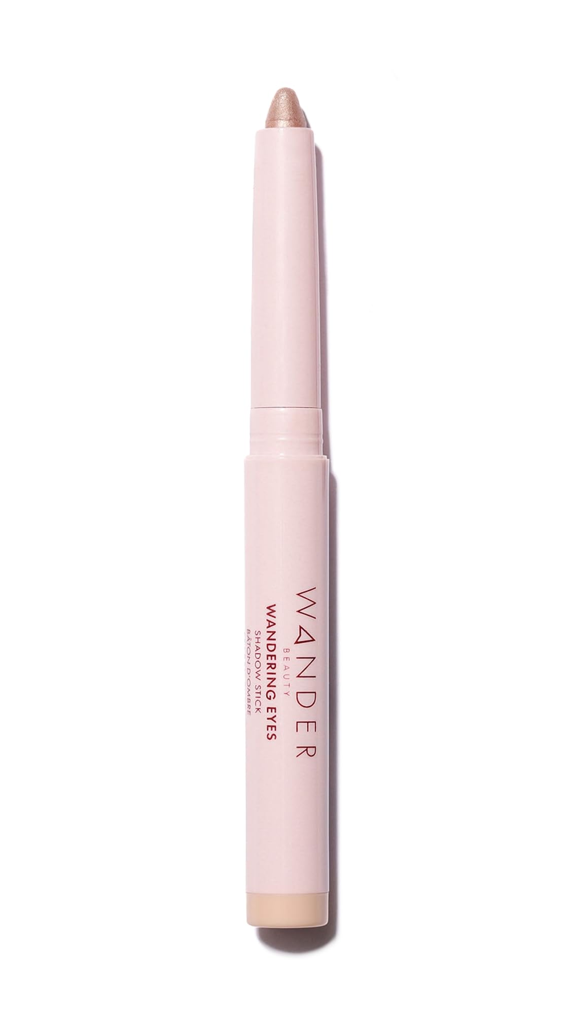 Wander Beauty Wandering Eyes Shadow Stick - Champagne Wishes (Champagne Shimmer) - Smudge & Crease Free Cream Eyeshadow With Tamarind & Jojoba Oil - Illuminate, Line & Define - .05 oz