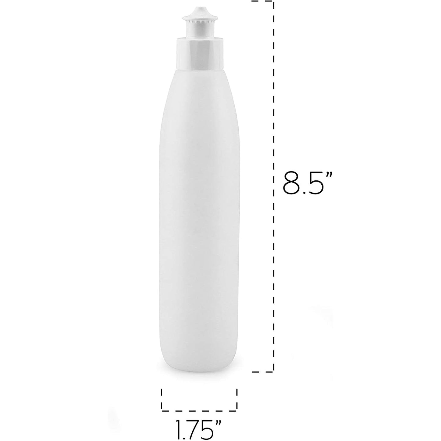 Cornucopia 8-Ounce Squeeze Bottles for Dish Soap and Sauces (6-Pack), BPA-Free HDPE Plastic