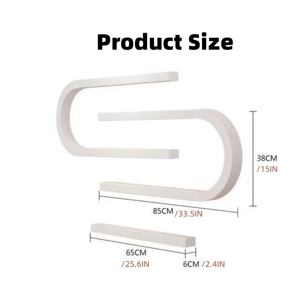 Nail Polish Wall Rack, Metal Wall Mounted Shelves, Nail Polish Holder, U-Shaped Perfume Storage Display Rack, Nail Polish Organizer Wall, Hanging Salon Beauty Nail Shop Organizer Holder(White,8-Piece