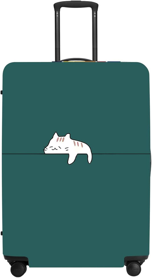 forest Green Luggage Cover, Washable Suitcase Protector Simple Abstract Animal Design Anti-scratch for 24",26" Bag