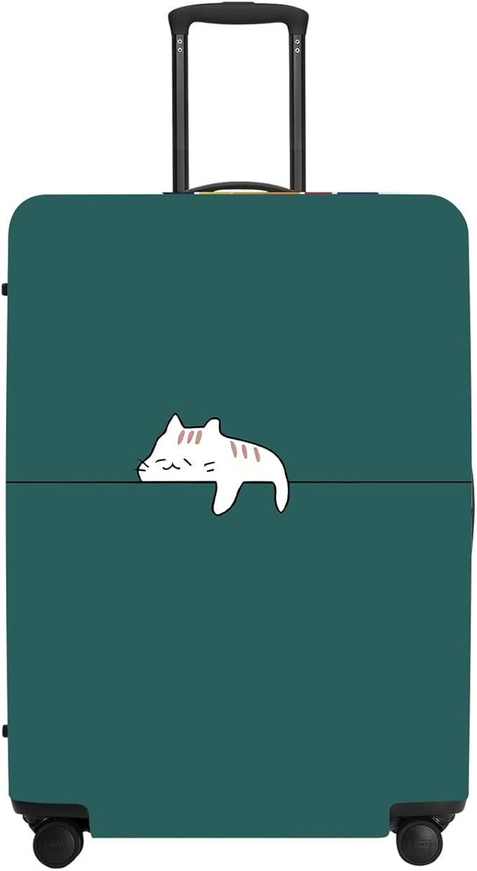forest Green Luggage Cover, Washable Suitcase Protector Simple Abstract Animal Design Anti-scratch for 32",34"Bag