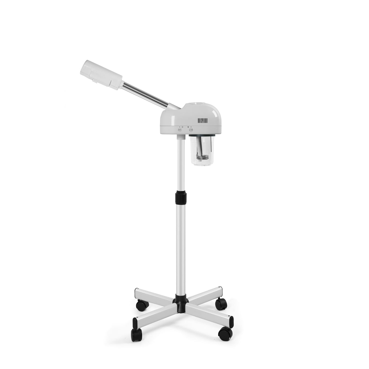 Professional Facial Steamer with Hot Mist Function, Stand Facial Steamer On Wheels, Height Adjustable & 360° Rotatable Nozzle, Use at Home & Salon SPA