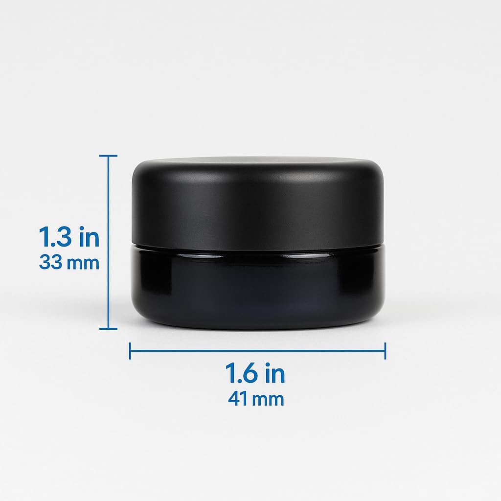 80pcs 5ml UV Resistant Round Bottom Jar Set with Child-Resistant Black Lids - Ideal for Lip Balm, Wax, Creams, Cosmetics, Craft Storage