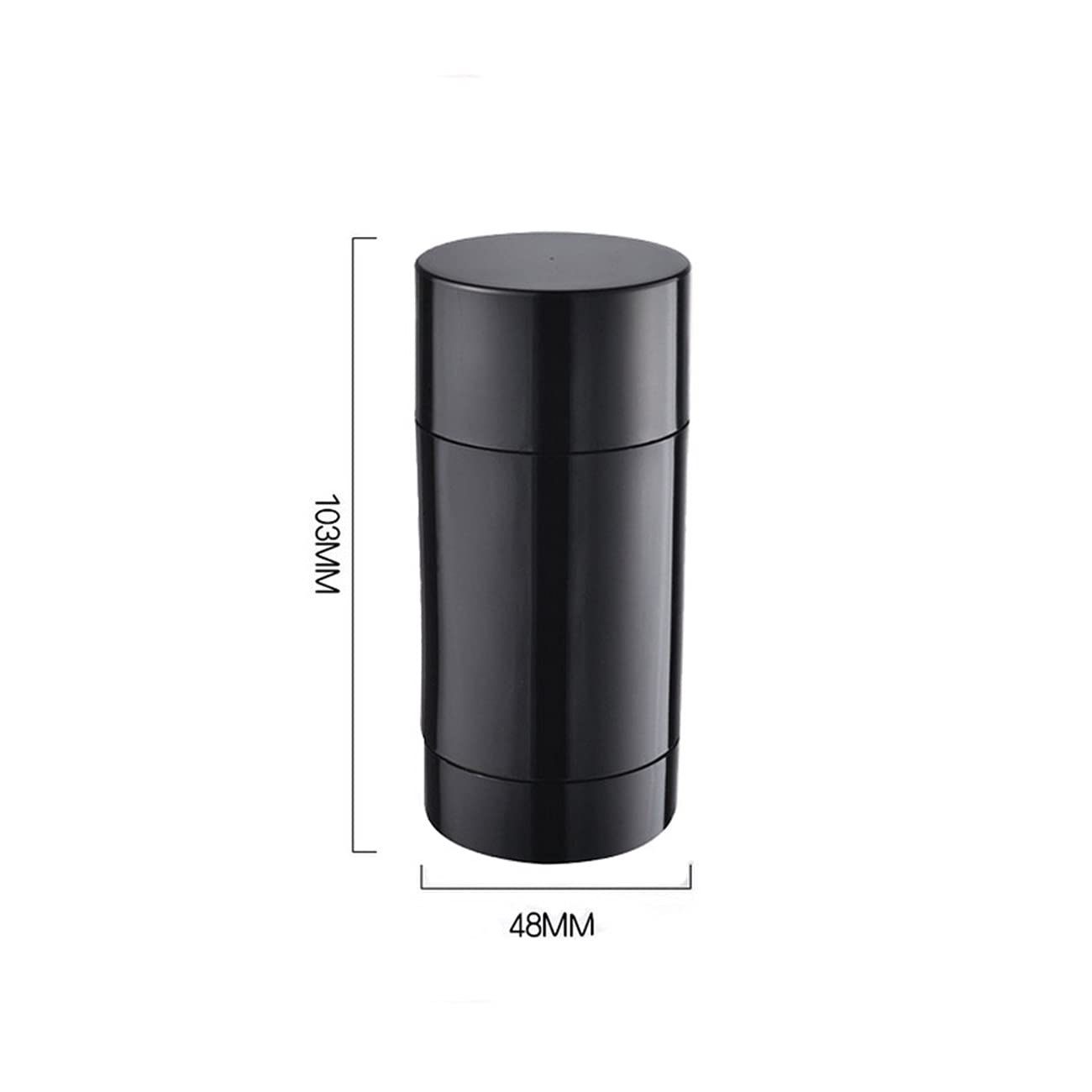 Healthcom 10 Pack 75ml Empty Round Deodorant Containers Twist Up Filling Stick Deodorant Container 2.5 Oz Plastic Deodorant Bottles Refillable Lip Balm Tube for Lipstick Crayon Chapstick DIY Make Own Deodorant(Black) …