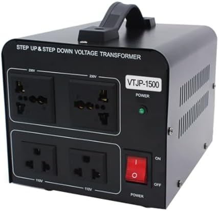 1800W Voltage Converter Transformer - Step-Up/Step-Down 110V/220V Power Adapter for Travel, Home & Electronics - Universal Voltage Converter for Appliances & Devices