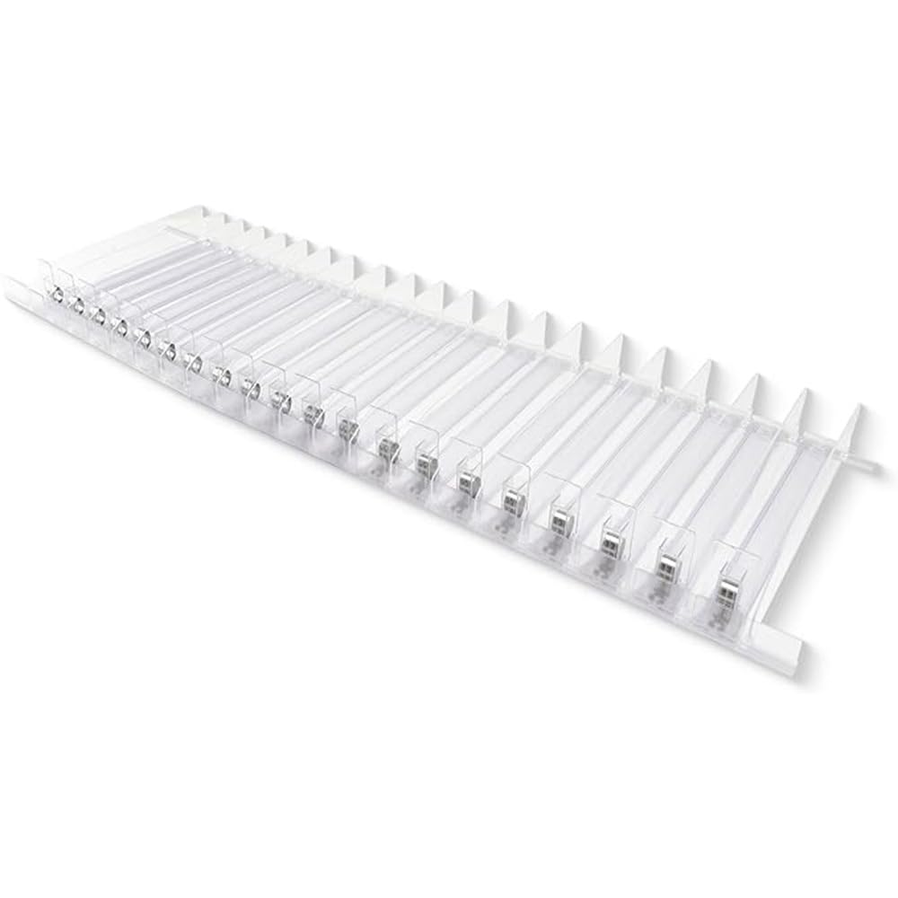 NEXTLEVEL FIT 20-Pack 4 FT Spring-Loaded Shelf Pushers for 12-Inch Gondola Shelves – 11N Strength, Weight Capacity Up to 29–38 oz Products