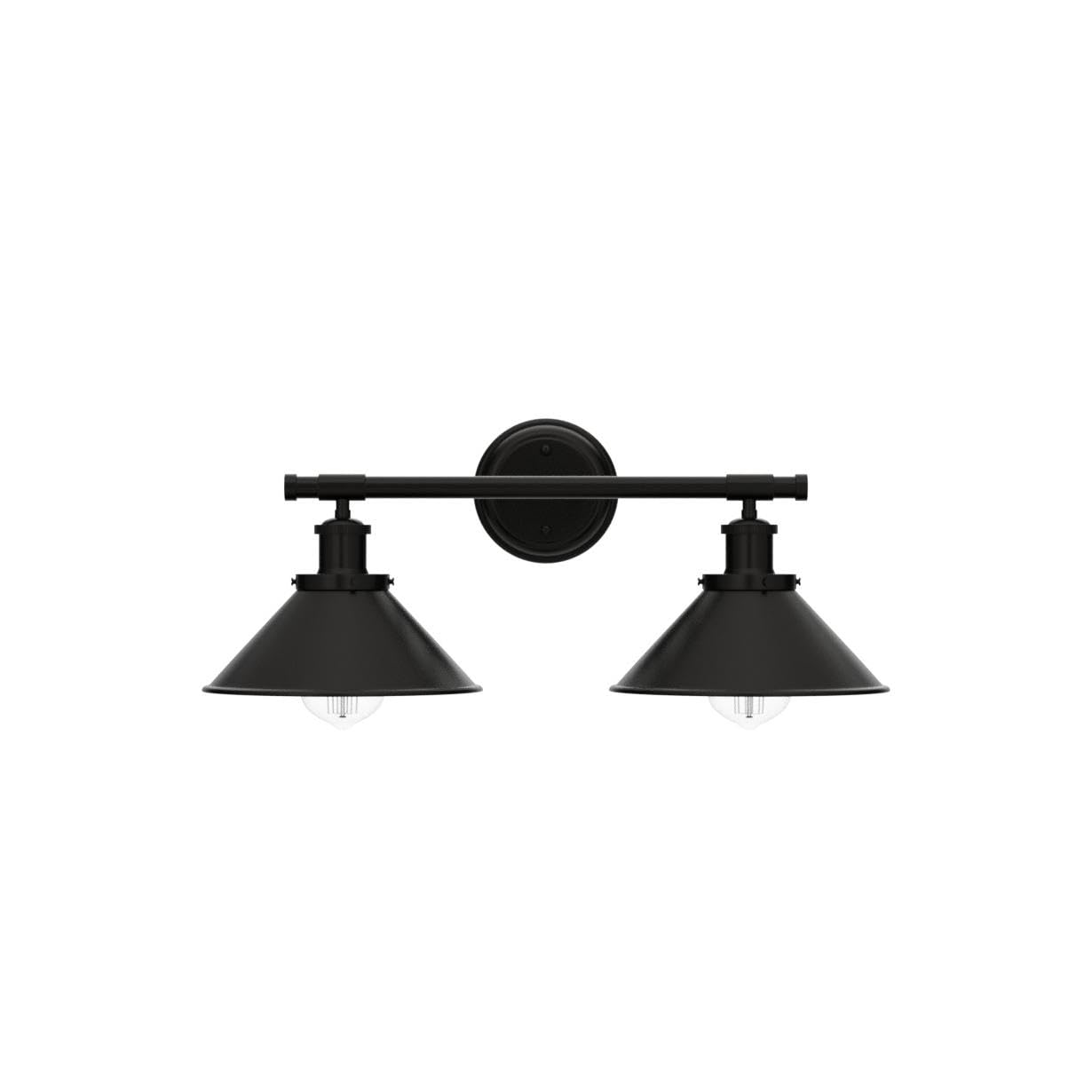 Licperron Black 2-Light Vanity Wall Sconce Lighting, Farmhouse Bathroom Wall Light Fixtures Over Mirror, Industrial Rustic Indoor Bathroom Vanity Lights for Cabinet Dressing Table Living Room