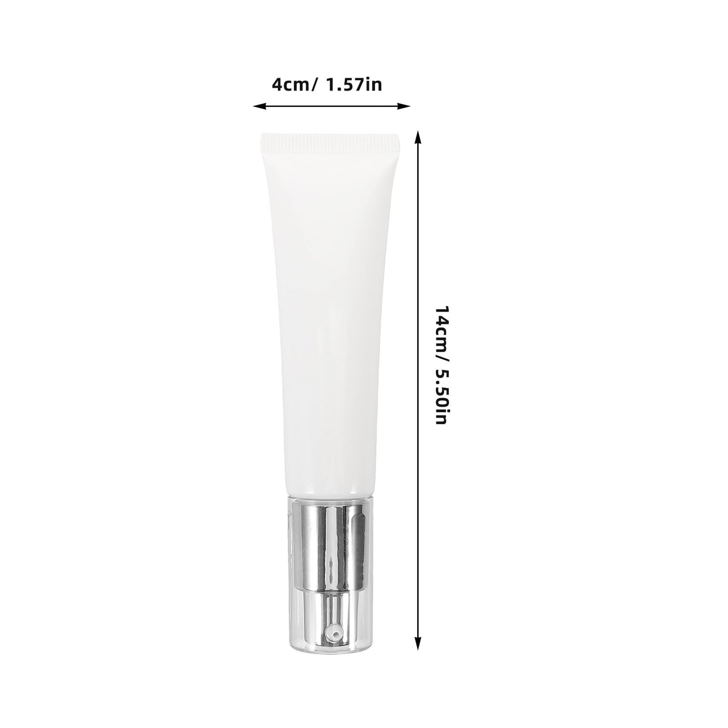 CALLARON Refillable Squeeze Bottle with Pump Dispenser Makeup Pump Dispenser for Lotion Cream and Foundation Travel Cosmetic Tube for Purse 5.51 X 1.57 X 1.18 in 1 Pack