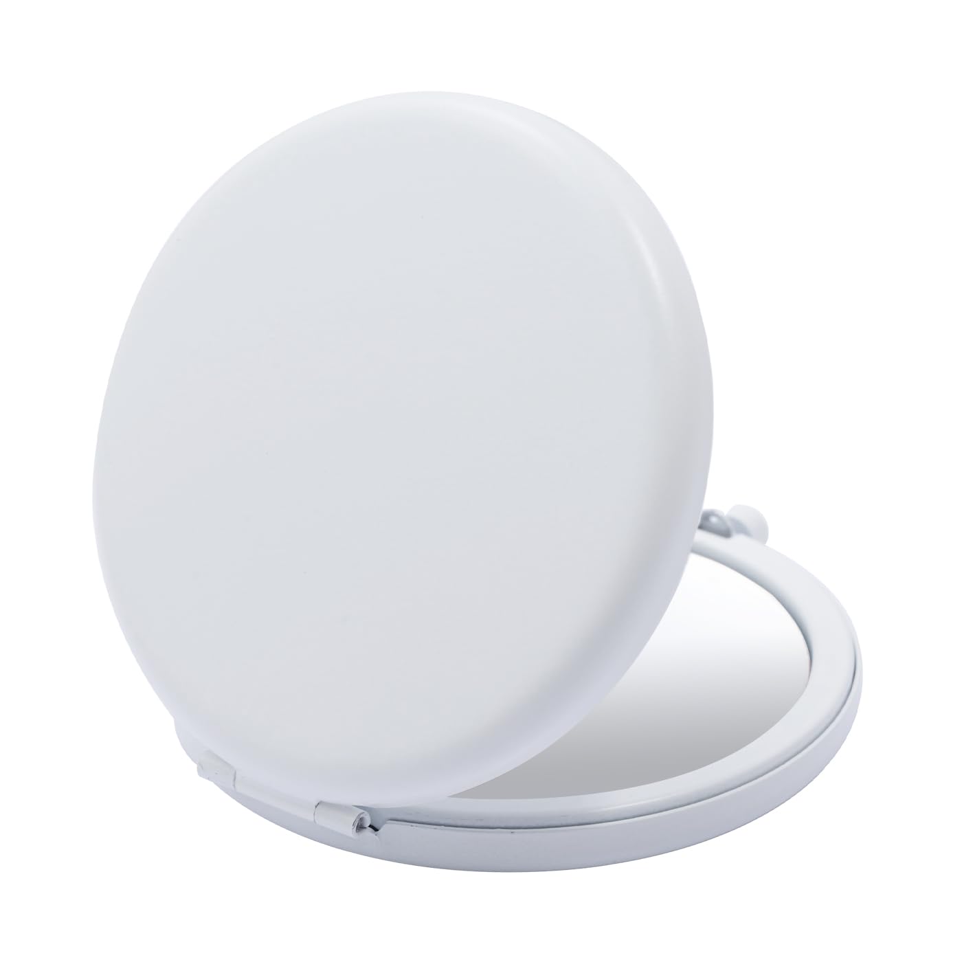 QUSTGO Compact Mirror, Pocket Travel Makeup Mirror for Purse, Metal Round Shell, 2-Sided 1X/2X Magnifying, Portable, Folding, Handheld, White,18 Pack