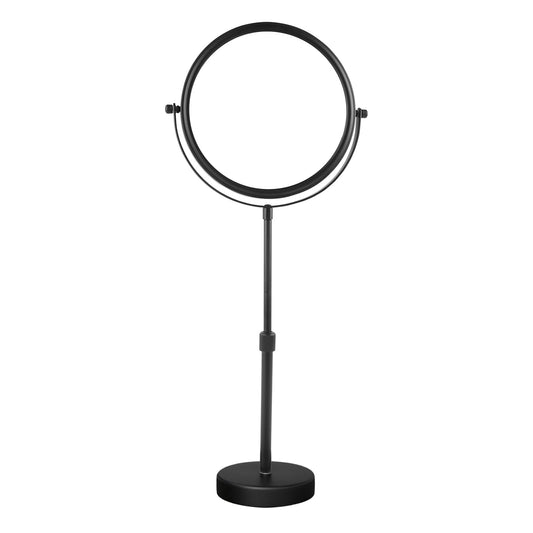 Nicesail Higher Taller Tabletop Makeup Mirror of 8 Inch, 5X Magnified Makeup Mirror Countertop Standing, Height Adjustable, Double Sided Mirror in Matte Black (8 Inch, 5X)…