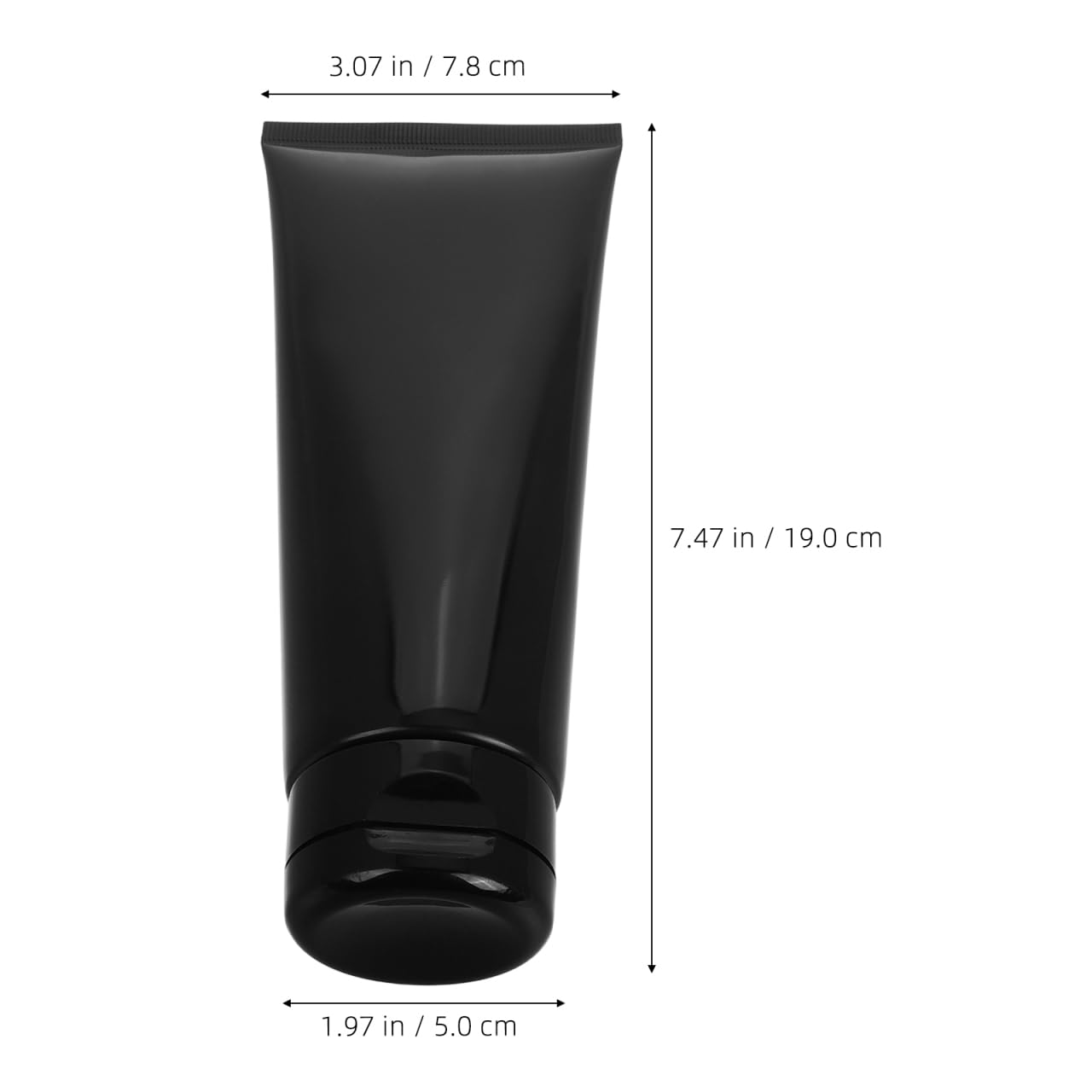 HONMEET Plastic Travel Bottle Cosmetics Containers Empty Toothpaste Tubes Refillable Lotion Bottle Leak Proof, Black