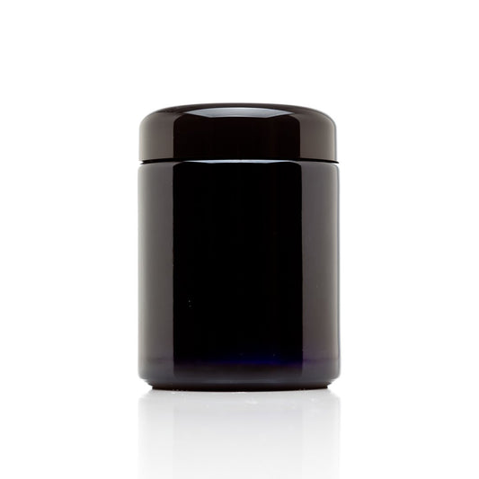 Infinity Jars 250 ml (8.3 fl oz) Tall Black Ultraviolet Refillable Empty Glass Screw Top Jar