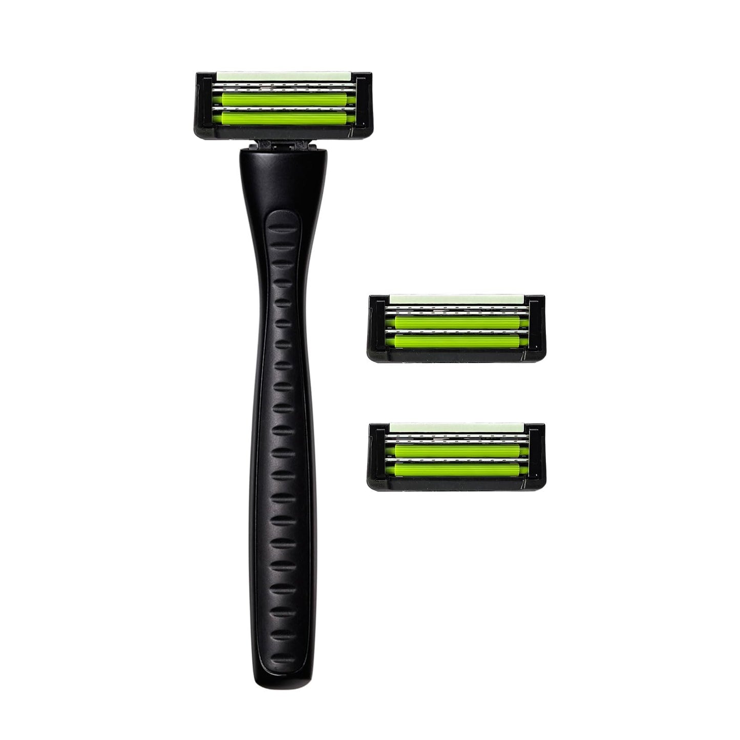 Anti-Clogging Razor Cartridge with Patented Dual Roller System – Triple Blade, Easy-Rinse Design, 1 Handle 3 Refills – YES! Your Epic Shave