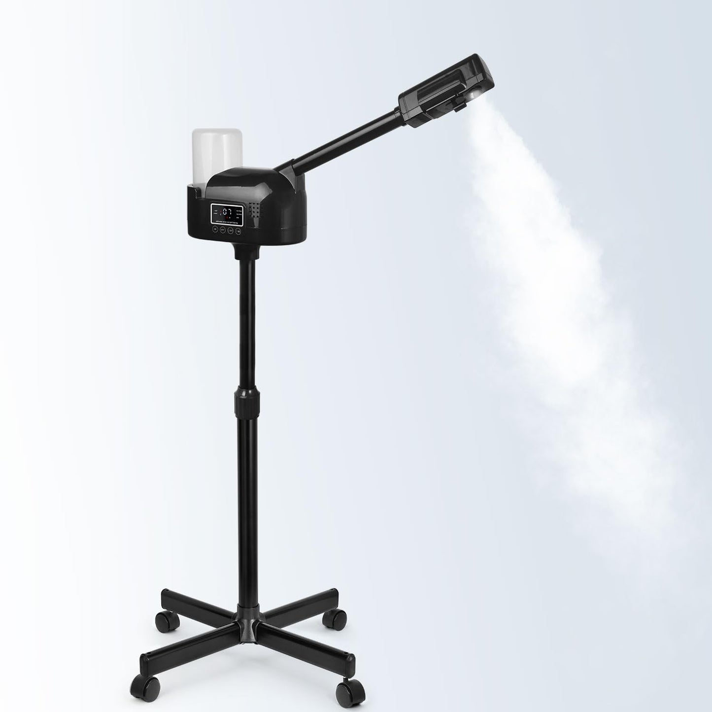 Professional Facial Steamer, Black Facial Steamer Upgrade PTC Heating, Esthetician Steamer Hot Mist Face Steamer for Salon Spa Beauty