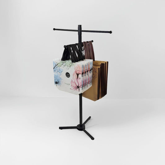 LOFIR Shopping Bag Rack, Tote Rack， Arms for Stores, Supermarkets, Market Stalls, Ideal for Bag Display & Merchandising, Entryway&Coat Rack Plant Stand