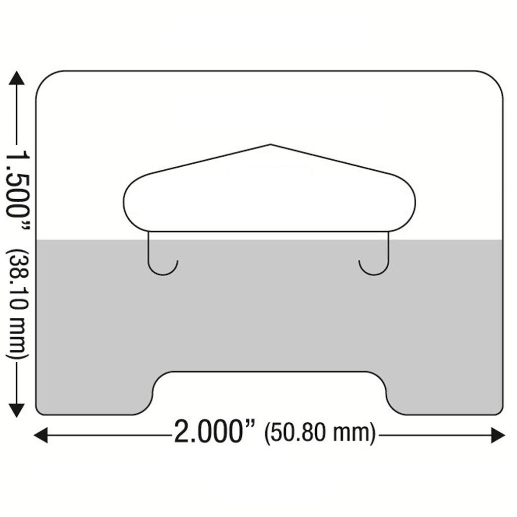 1000 Clear Self Adhesive Heavy Duty Slot Hang Tab Tags 19 Oz Limit Retail Hanger