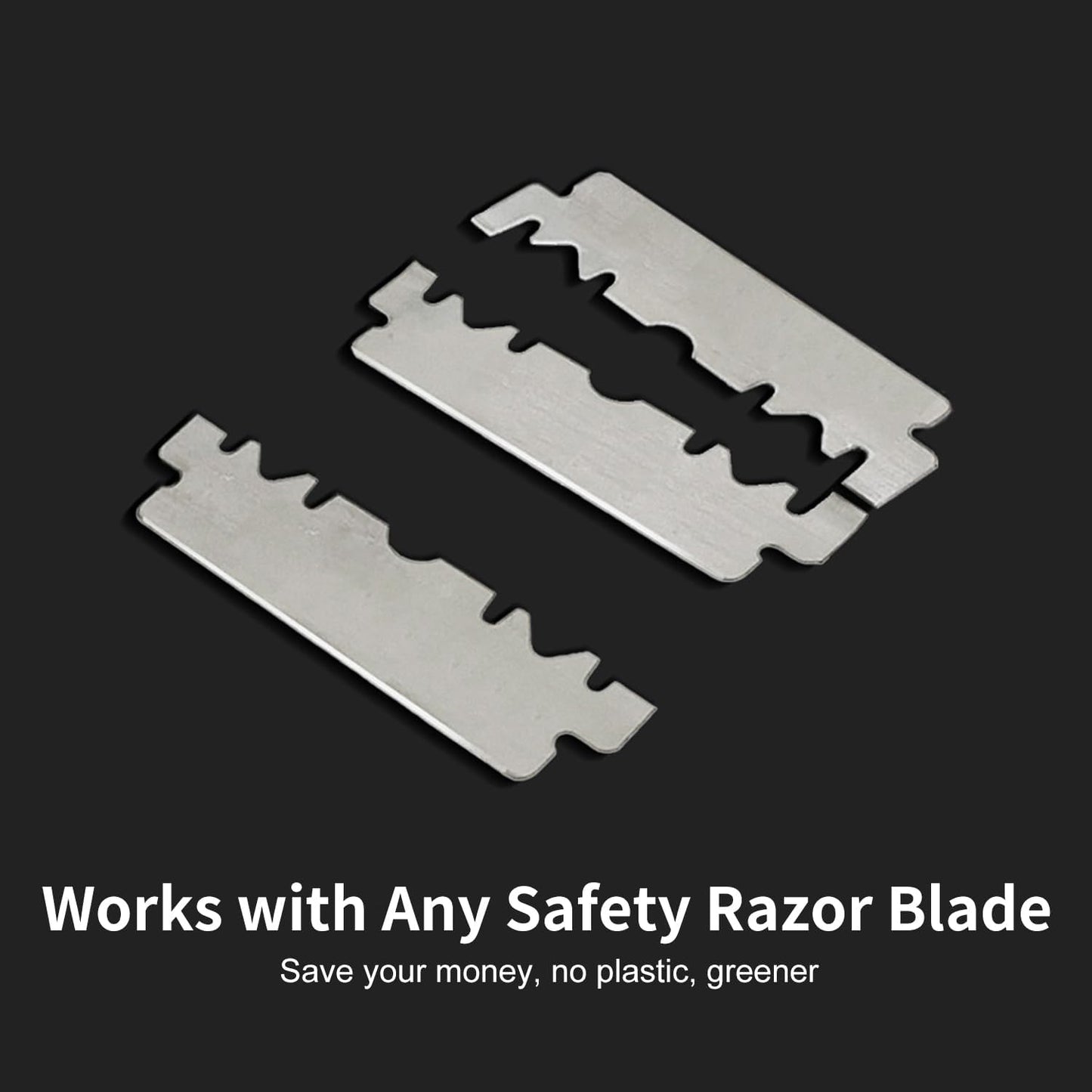 THURLADY Dual-Blade Safety Razor with Pivoting Head, Matte Black
