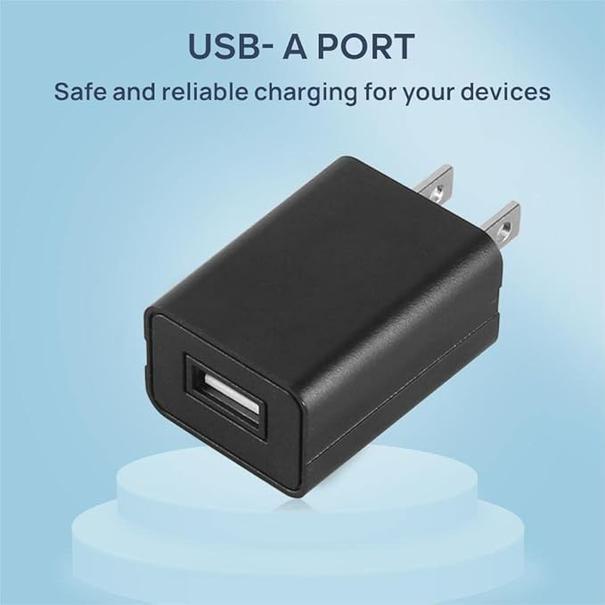 Wall Charger Cube 5V1A USB Power Supply Charging Block Universal Wall Plug Brick Portable Travel Fast Charger Power Adapter for iPhone, Samsung Galaxy, LG (2PCS-Black)