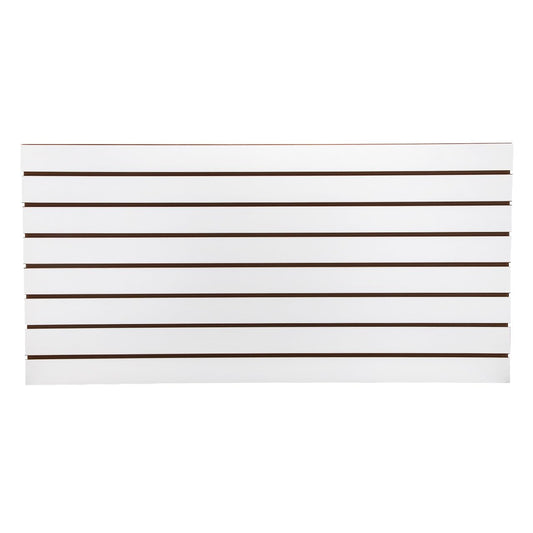 SSWBasics 4ft x 2ft Horizontal White Slatwall Panels Easy Organizer (24"H x 48"L) - Pack of 2 - Streamline Your Space with Effortless Retail Displays, Garage Wall Solutions, and Craft Storage