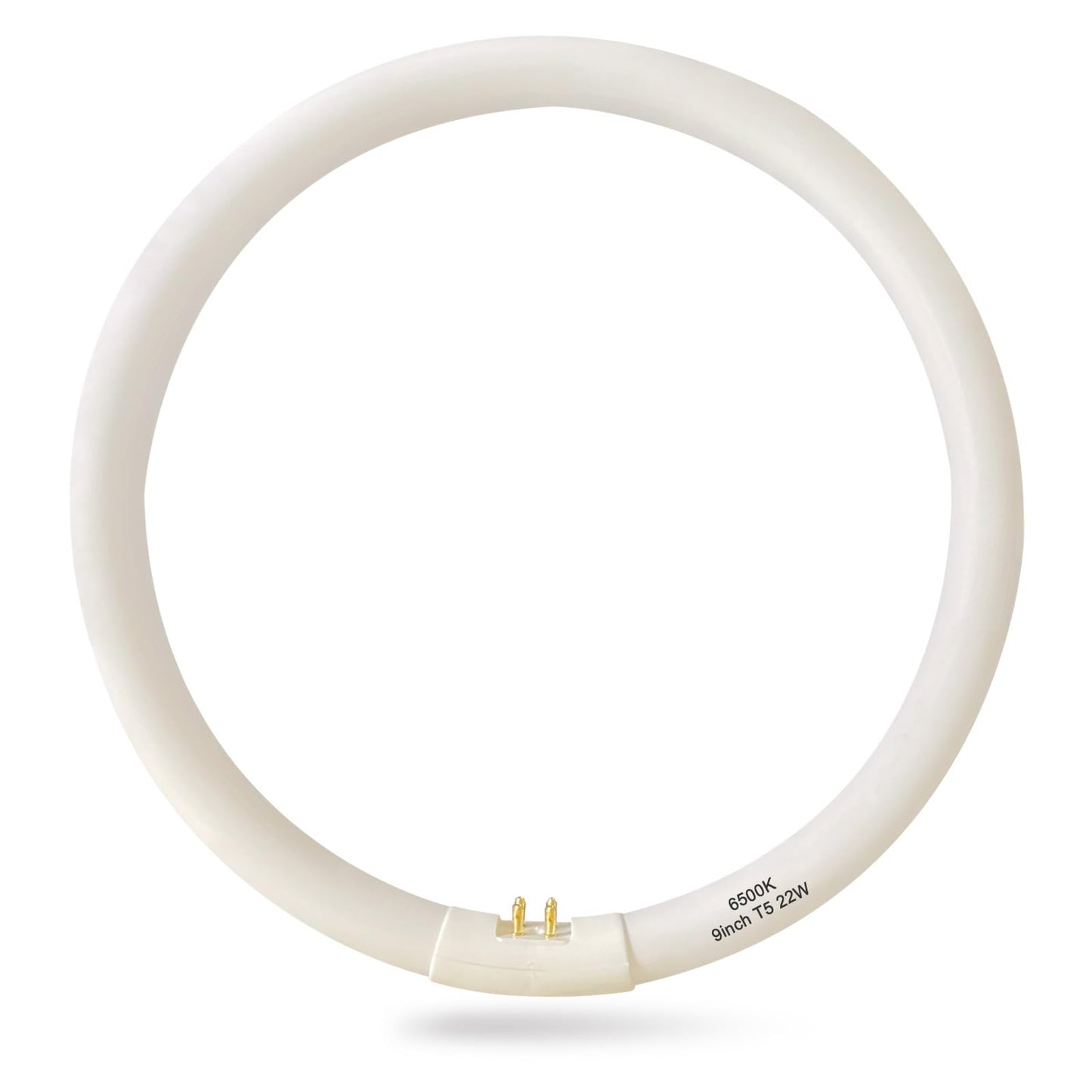 Calutite 9 Inch Dia. Circular T5 Bulb, 22W Fluorescent Daylight, Replacement for Zadro GLA, GLAW, SLWR, SLVR Makeup Mirror FB681,Inward 4 Pin Connector,6500K
