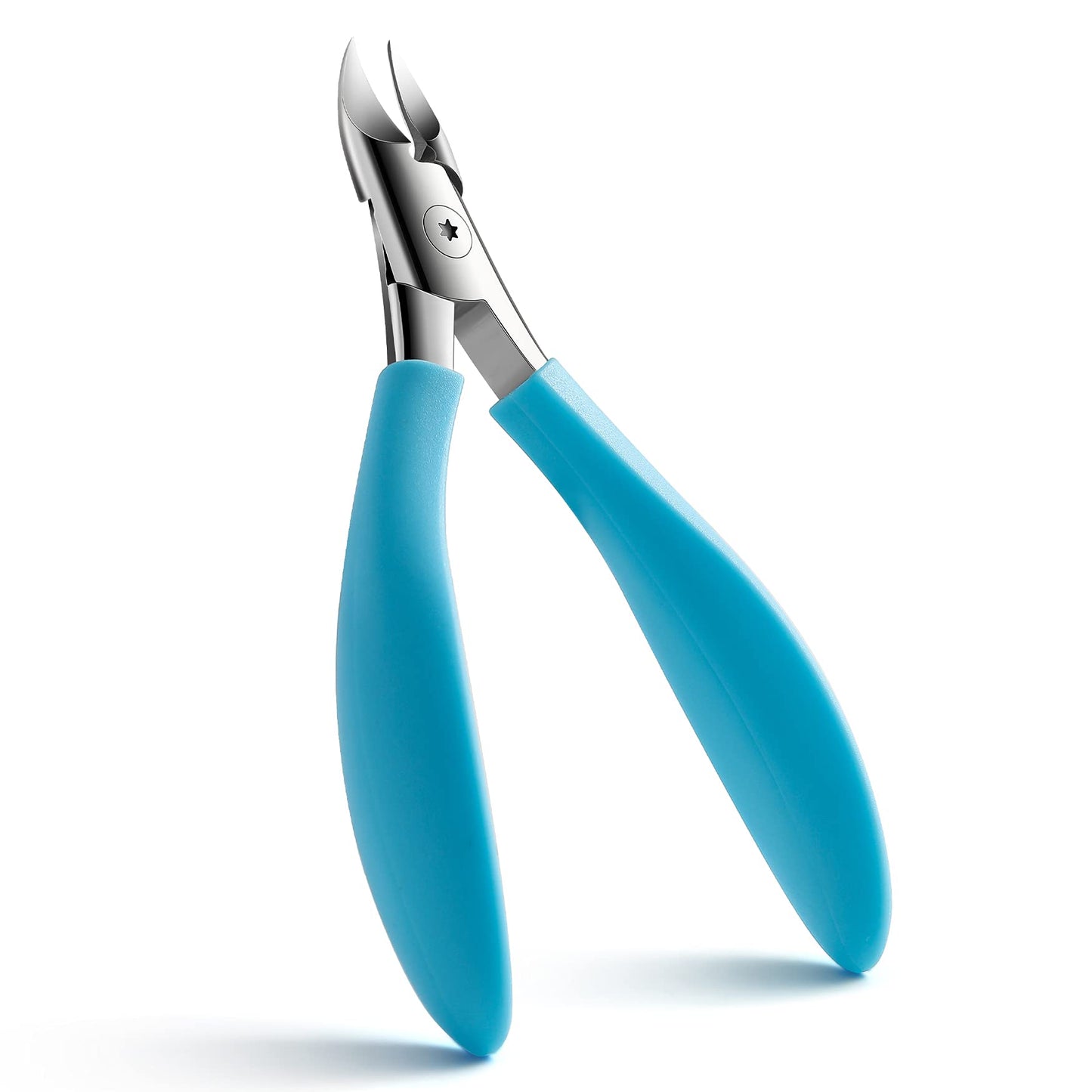 FVION Toenail Clippers, Professional Thick & Ingrown Toe Nail Clippers for Men & Seniors, Velvet-Soft Handle Toenail Cutter/Colorful Nail Clippers, High Grade Stainless Steel