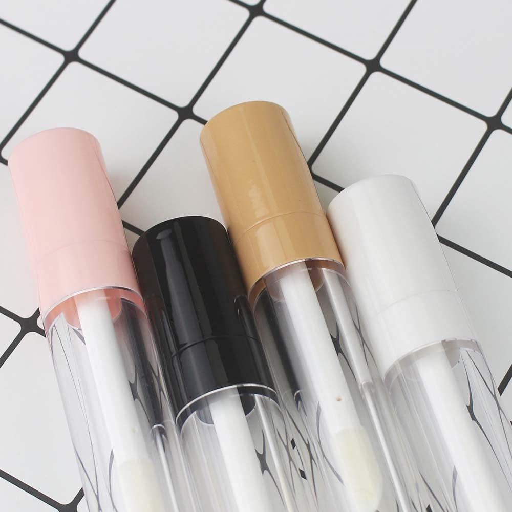 COSIDEA 30pcs Pink Empty 8ml 0.27oz PETG Lip Gloss Tubes with Big Doe Foot Wand，Lipgloss Containers，Concealer Tube Packing Container Bulk Wholesale