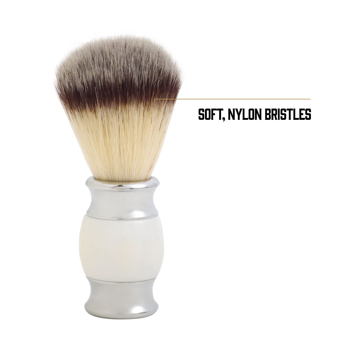 Union Razors SS2 Three Piece Shave Kit with Razor, Shaving Brush and Stand - White