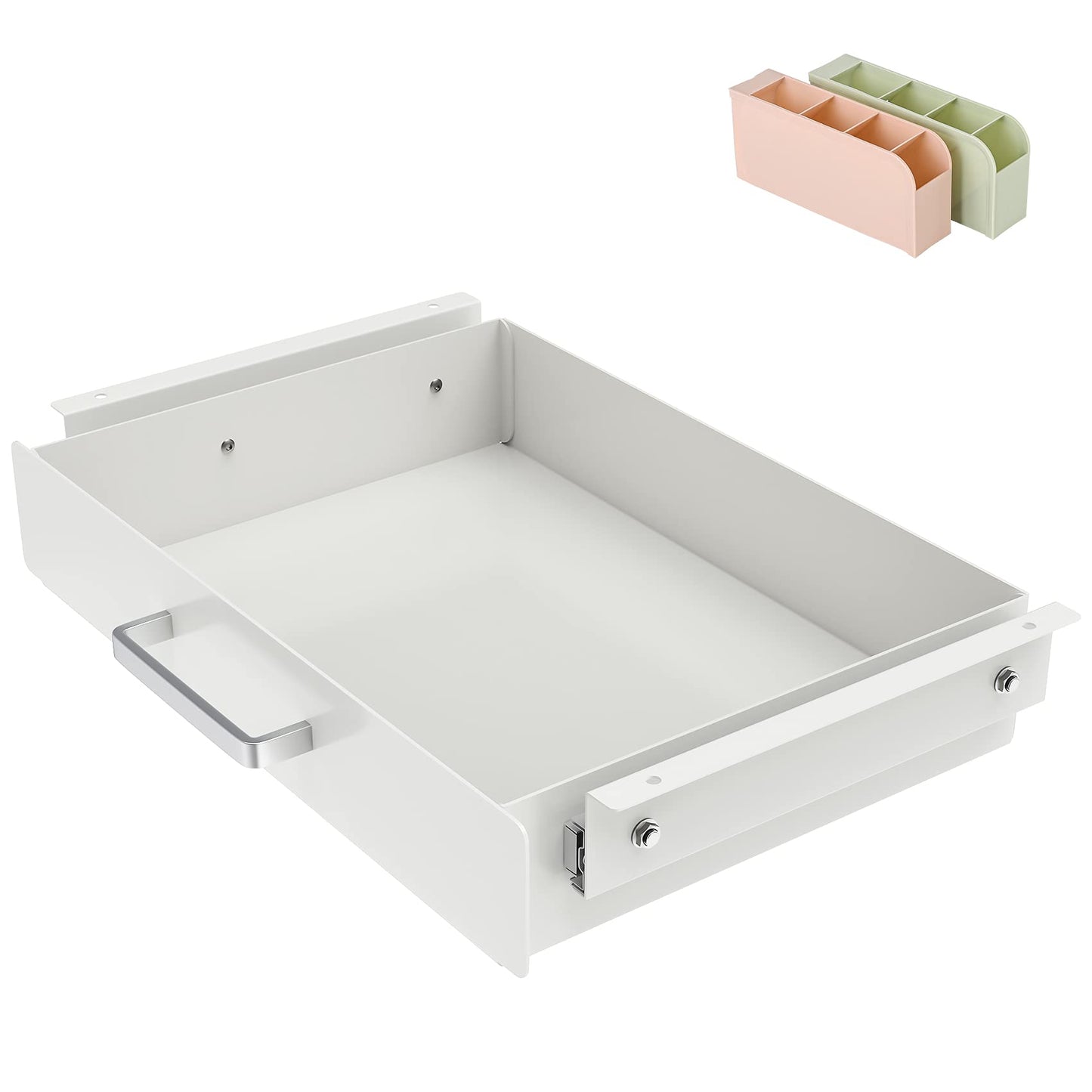 Gome Under Desk Pull-Out Drawer - Storage Organizer Office Mounted, Easy Slide-Out Pencil Drawer for Saving Space, Ideal for Sit-Stand Workstation