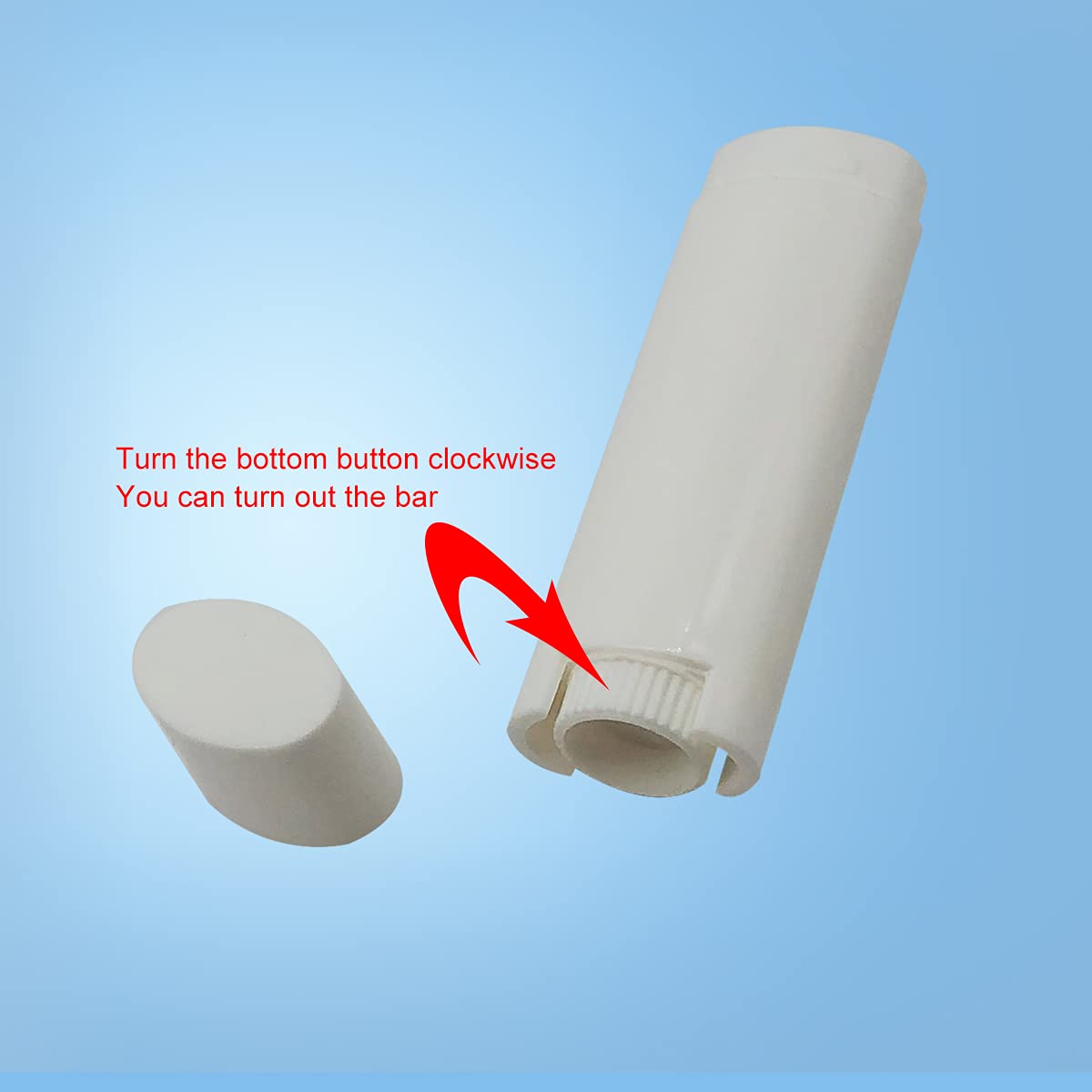 Ewanda Store 5ml Oval Lip Balm Tubes, 100PCS Plastic White Empty Deodorant Containers, Lip Gloss Container Holder With Caps