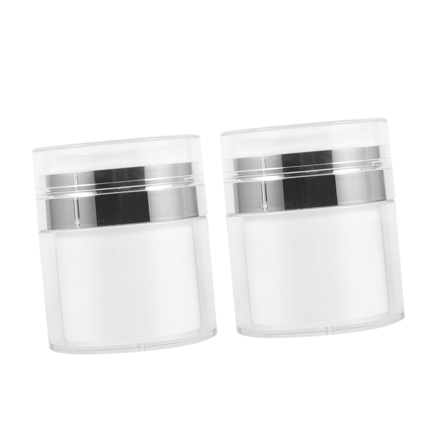 6 Pcs Press Cream Jar Airless Lotion Dispenser Airless Pump Jars Airless Lotion Bottle Refillable Airless Lotion Jar Cream Sub Bottle Sample Container Pot Airless Pump Bottle/1249