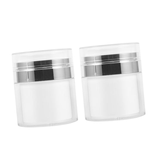 6 Pcs Press Cream Jar Airless Lotion Dispenser Airless Pump Jars Airless Lotion Bottle Refillable Airless Lotion Jar Cream Sub Bottle Sample Container Pot Airless Pump Bottle/1249